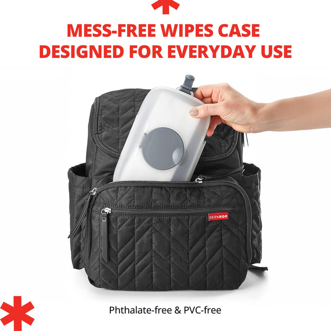 Distributeur de lingettes de voyage Snug Seal Grab & Go Skip Hop, gris, 1 pièce
