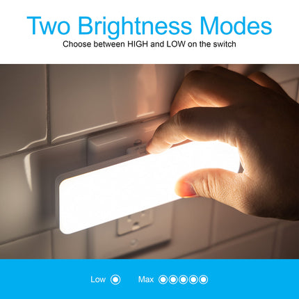 GE Ultrabrite Barre lumineuse LED Veilleuses à brancher sur secteur Décoration d'intérieur Lumière d'ambiance Capteur crépusculaire Veilleuse lumineuse, Blanc, 200 lumens, 1 pièce