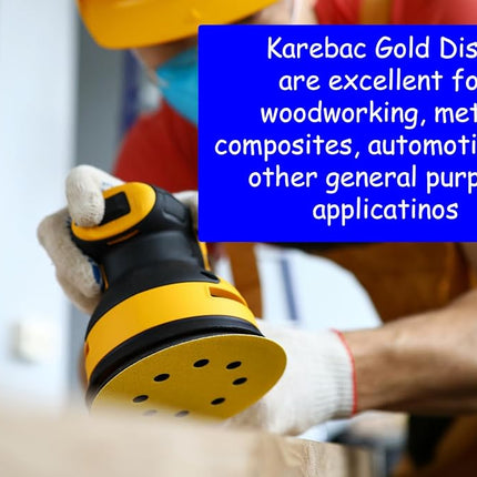 Karebac LR6C400 Premium Gold 6" PSA 400 C-Weight Aluminium Oxide Stearated 100 Sanding Discs/Linkroll Grit Sanding Discs