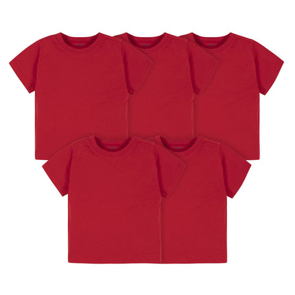 Gerber Baby Toddler 5-Pack Solid Short Sleeve T-Sh