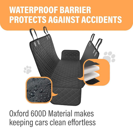 Dog Back Seat Cover Protector Waterproof Scratchproof Nonslip Hammock for Dogs Backseat Protection Against Dirt and Pet Fur Durable Pets Seat Covers for Cars & SUVs (Pink)