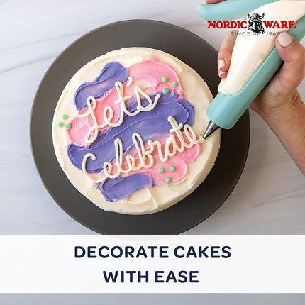 Nordic Ware Icing E-Z Decorating Pen, 2 Tips and Couplers, Mint