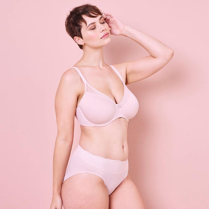 Bali Women's One Smooth U Ultra Light Illusion Neckline Underwire Bra, Crystal Grey, 38B