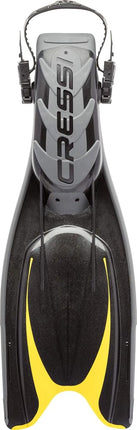 Cressi Men's Cressi Frog Plus Open Heel Scuba Fins, Black Yellow, S M UK 7 8 - EU 38 41
