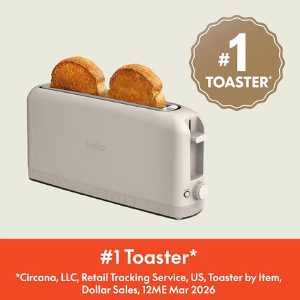 Bella TOAST 2 slice Slim toaster, Oatmilk