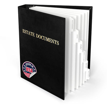 TRS Estate Planning Binder Kit – Pre-Labeled Tabs,