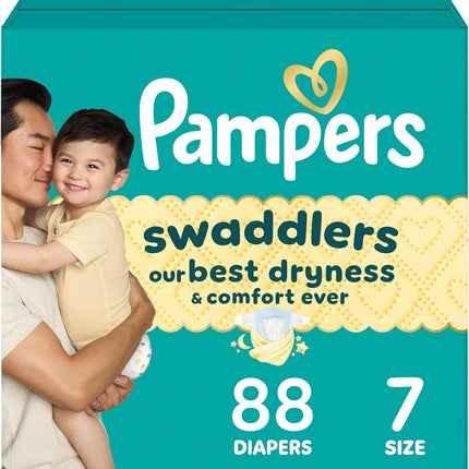 Diapers Size 7, 88 Count - Pampers Swaddlers Dispo