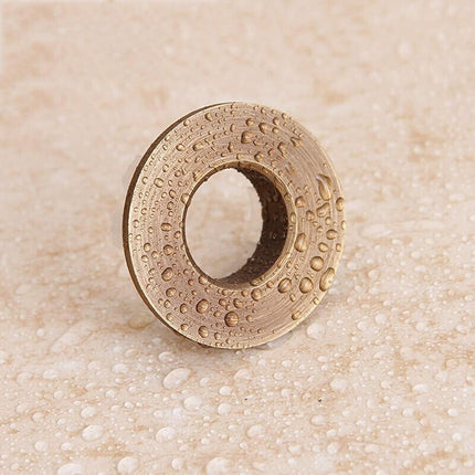 Sink Basin Trim Overflow Cover Brass Insert in Hole Round Caps Antique Brass 2 PCS