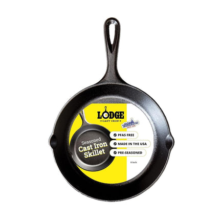 Lodge L5SK3 8 Inch Cast Iron Skillet, Black
