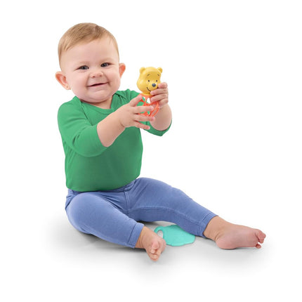 Disney Baby Winnie The Pooh Jingle & Shake Rattle Toy by Bright Starts with Easy-Grasp Oball Technology, Unisex, Newborns & Up