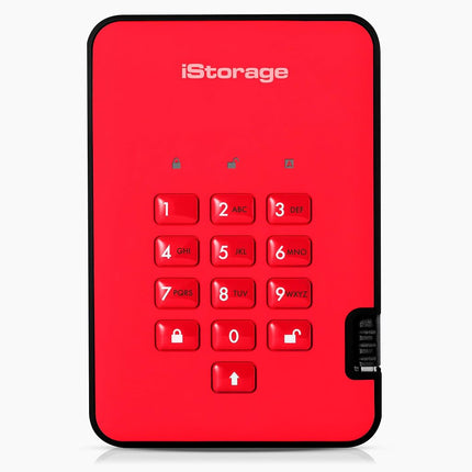 iStorage diskAshur2 HDD 1TB Red - Secure portable 