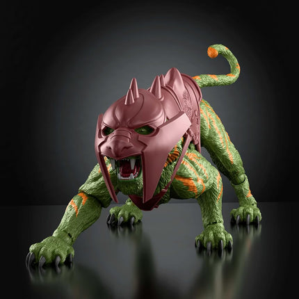 Masters of the Universe Chronicles Action Figure Battle Cat, 6.5 Inch 2026 Movie Accurate, Glass Eyes & Articulated Jaw, Tiger with Saddle & Armor