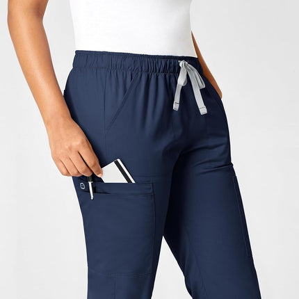 WonderWink Women's Convertible Slim Leg Cargo Pant Medical Scrubs, Navy, XXS Petite