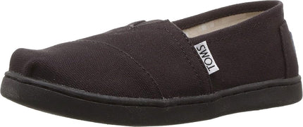 TOMS Unisex Kids Alpargata Loafer Flat, Black, 12.