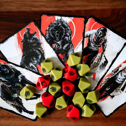 Renegade Game Studios | Werewolf RPG Dice And Form Card Set | RPG Dice And Form Card Accessory | 1 Player | 30-45 Min