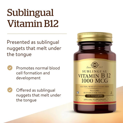 Solgar Vitamin B12 1000 µg Nuggets 100 Nuggets