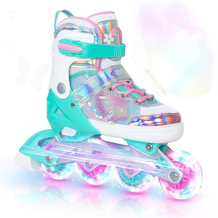 Kids Inline Skates for Girls Boys - Teal Blades Ro