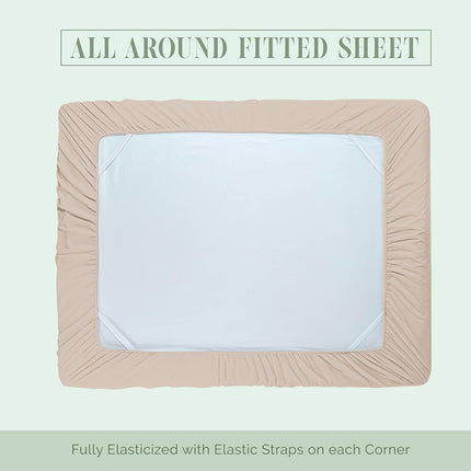 Elegant Comfort 1500 Premium Hotel Quality 18-24 Inches Deep - Extra Deep Pocket Single Fitted Sheet for High Mattress, Luxury and Softest, Smart Pocket - Wrinkle Free, King, Cream