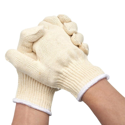 Safety gloves white cotton bbq heat liners grilling work glove men cooking women knitted cotton Pack of 12