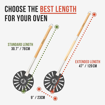 Chef Pomodoro Perforated Pizza Turning Peel, 9-in (23cm)