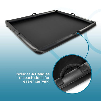 Inflatable Nuru Massage Sheet, Raised Sides, Self-Inflating USB-C Pump