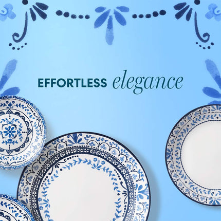 Corelle 6-Piece Chip Resistant Dinnerware Set, Glass, Portofino