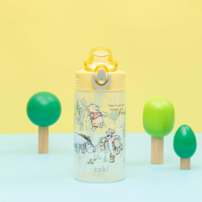 Zak Designs Winnie the Pooh Sage 16oz Leak-Proof Straw Kids Water Bottle