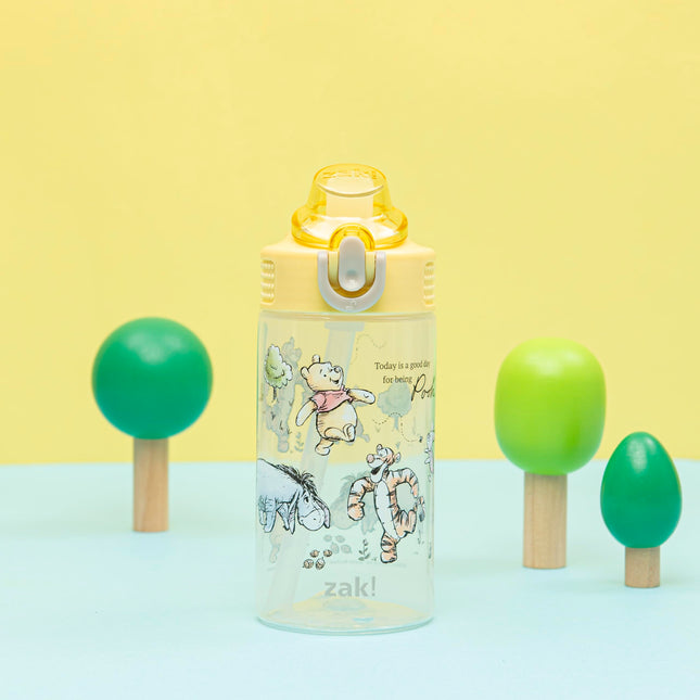 Zak Designs Winnie the Pooh Sage 16oz Leak-Proof Straw Kids Water Bottle