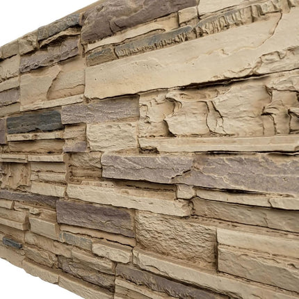EverStone Cascade Faux Stone Panel, 48 5/8"W x 24 3/4"H x 1 1/4"D, Adobe Color