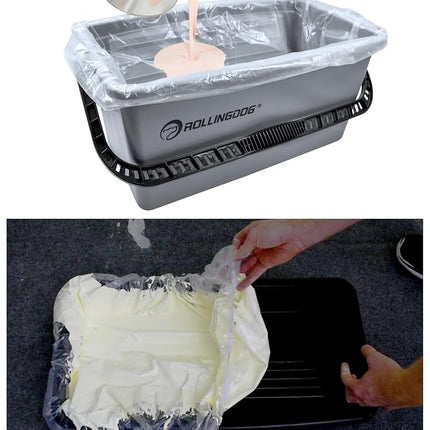 ROLLINGDOG 18 Inch Paint Roller Set – Large Paint Roller Tray & Bucket, Ideal for Large Scale Home Renovation & Professional Painting Projects