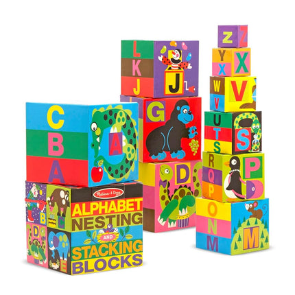 Alphabet Nesting & Stacking Cardboard Blocks