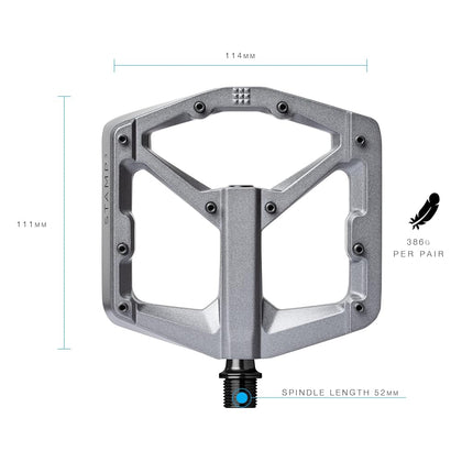 Crankbrothers Stamp-3 Pedals - Large, Grey
