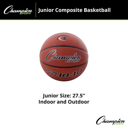 Baloncesto de compuesto para interiores/exteriores Champion Sports SB1040, júnior, 27.25 pulgadas