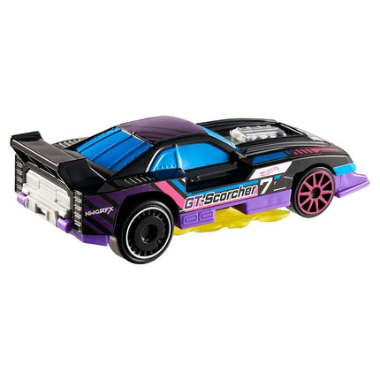 Hot Wheels Let's Race Activate! GT-Scorcher - Flames Activate as it Rolls! 1:32 Scale Toy Vehicle