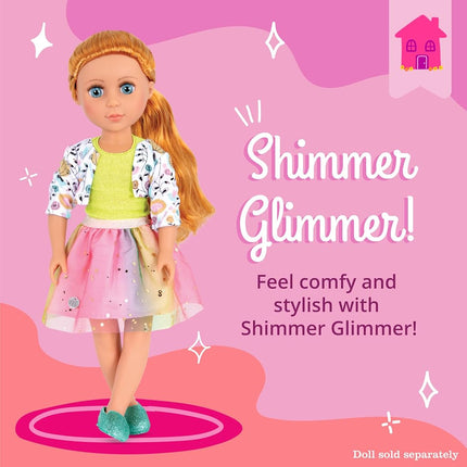 Glitter Girls 14 Inch Doll Clothes, Shimmer Glimmer Floral Outfit, Outfits