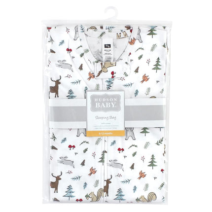 Hudson Baby Unisex Baby Cotton Sleeveless Wearable Sleeping Bag, Sack, Blanket, Woodland Friends, 0-6 Months