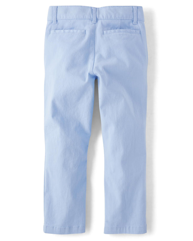 The Children's Place Pantalones chinos ajustados elásticos para niños, azul torbellino, 16