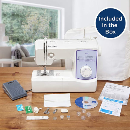Brother GX37 Lightweight, Full Featured Sewing Machine, White