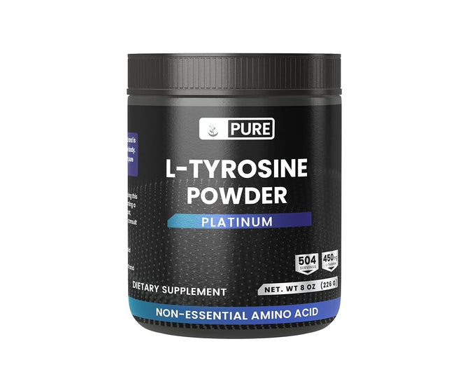 L-Tirosina Pura en Polvo, 8 oz, Siempre Pura, Sin Aditivos ni Rellenos