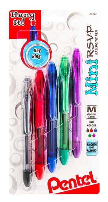 5 Colors -Mini Rsvp Pens