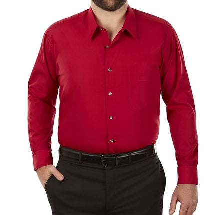 Van Heusen Men's Tall Dress Shirt Big Fit Poplin, 
