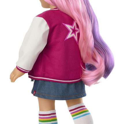 American Girl, Truly Me 18-inch Doll #116 with Light-Blue Eyes, Wavy Purple-and-Pink Hair, Light Skin, for Ages 6+