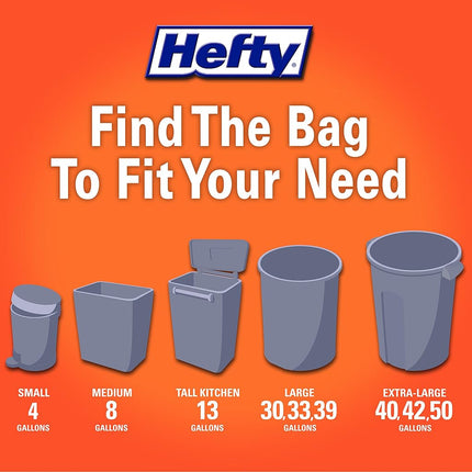 Hefty Ultra Strong Tall Kitchen Trash Bags, 35% Recovered Materials, Seaside Breeze, 13 Gallon, 80 Count