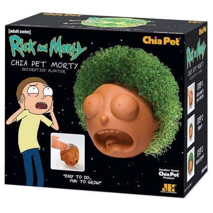 Chia Pet Rick & Morty - Morty with Seed Pack, Decorative Pottery Planter, Easy to Do and Fun to Grow, Novelty Gift, Perfect for Any Occasion