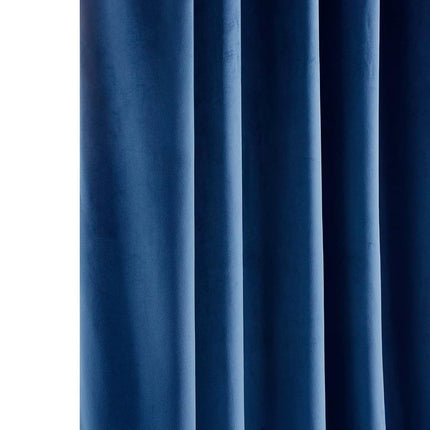 HPD Half Price Drapes Heritage Plush Velvet Curtains 96 Inches Long Room Darkening Curtains for Bedroom & Living Room 50W x 96L, (1 Panel), Pisces Blue