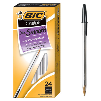 PEN,CRISTAL MED,24/PK,BK by BIC