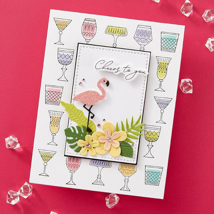 Spellbinders Etched Dies from Happy Hour-Perfect Touch Rectangles and Tag
