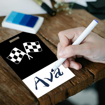 25 Sets Racing VIP Pass Cards with Racing Lanyards Bulk PVC VIP Pass Cards with White and Black Lanyards for Event Gamer Race Car Theme Birthday Party Fast One Party Supplies (Black)