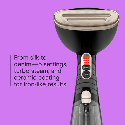 Conair Handheld Garment Steamer for Clothes, Turbo ExtremeSteam 1875W, Portable Handheld Design, Strong Penetrating Steam - Amazon Exclusive in Black