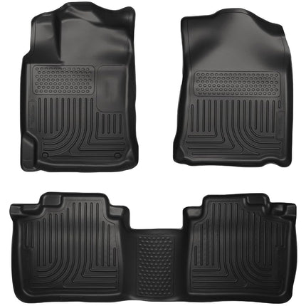 Husky Liners Weatherbeater Floor Mats | Fits 2010-2015 Lexus RX350 & Lexus RX450H | Front & 2nd Row, 3-pc Black - 99551